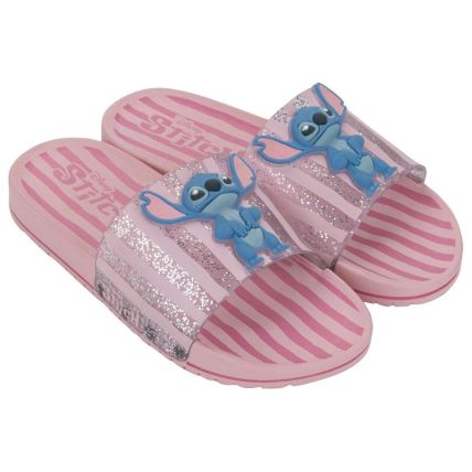 Chinelo Slide Infantil Disney Mania Plus - 23285 - Rosa/glitter - Atacado