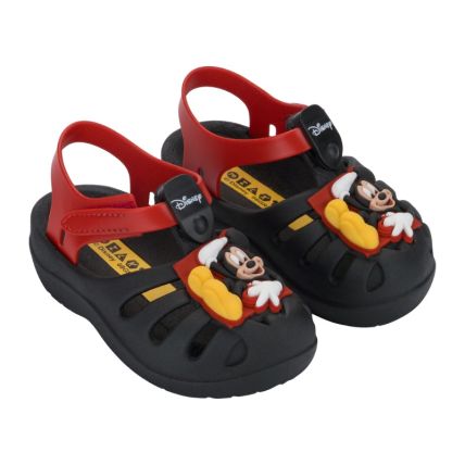 Sandalia Baby Disney Magic Aranha - 22303 - Preto/vermelho/amarelo - Atacado