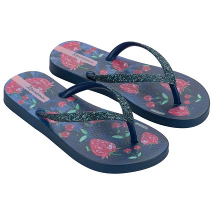 Chinelo Infantil Ipanema Garden Shine - 27273 - Azul/glitter/vermelho - Atacado