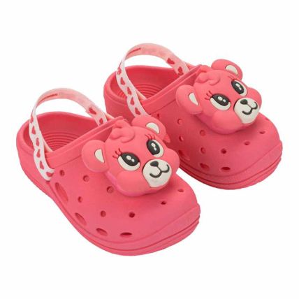 Babuche Baby Zaxynina Daisy - 19364 - Rosa Doce/urso - Atacado