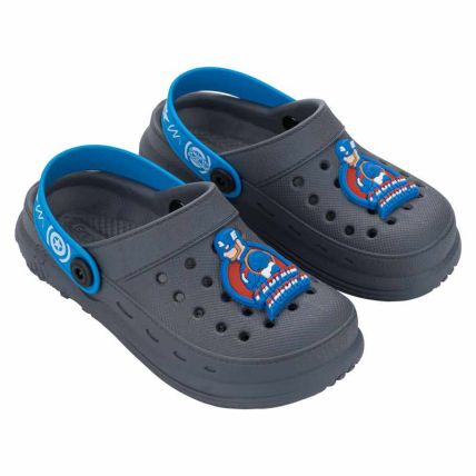 Babuche Infantil Avengers New Step Babuch - 23438 - Cinza/azul - Atacado