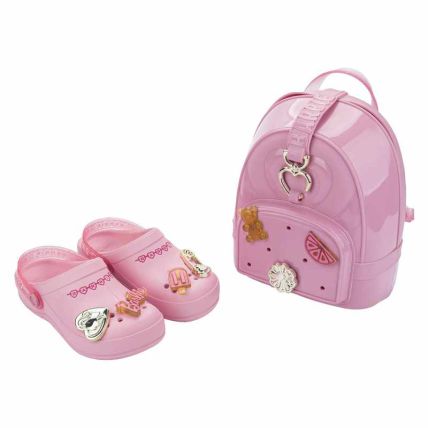 Babuche Infantil Barbie Pop Pins - 23340 - Rosa Claro/rosa Glitter - Atacado