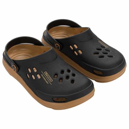 Babuche Masculino Rider Nomad Plus Clog - 12671 - Castor/preto - Atacado