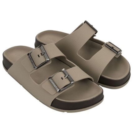 Chinelo Slide Masculino Cartago Milao Plus - 12501 - Marrom/bege - Atacado