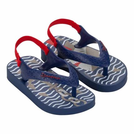 Chinelo Baby Ipanema - 25431 - Azul Escuro/vermelho - Atacado