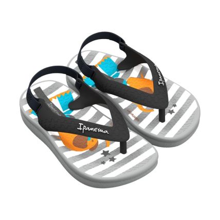 Chinelo Baby Ipanema Anatomica Sweet - 27531 - Cinza/preto/azul - Atacado