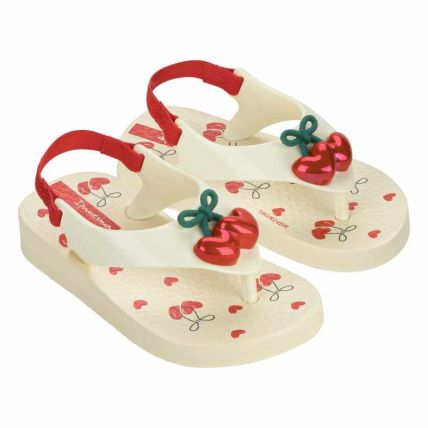 Chinelo Baby Ipanema Belle - 27248 - Bege/bege/vermelho - Atacado
