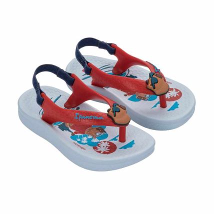 Chinelo Baby Ipanema Capivara - 27511 - Azul Claro/vermelho - Atacado