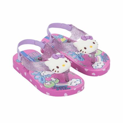 Chinelo Baby Ipanema Hello Kitty Funny - 27435 - Lilas/glitter/lilas - Atacado