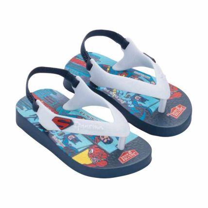 Chinelo Baby Ipanema Liga Da Justiça - 27544 - Azul/branco/vermelho - Atacado
