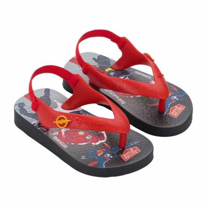 Chinelo Baby Ipanema Liga Da Justiça - 27544 - Preto/vermelho - Atacado