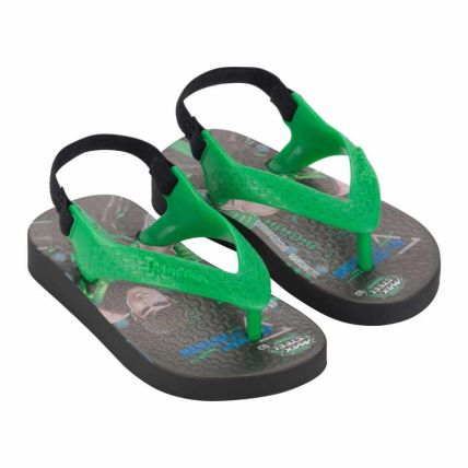 Chinelo Baby Ipanema Polly E Max Steel - 26349 - Preto/verde - Atacado