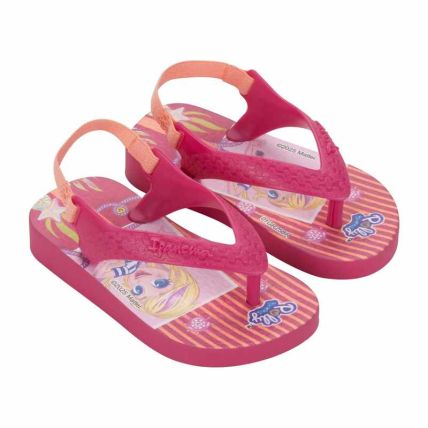 Chinelo Baby Ipanema Polly E Max Steel - 26349 - Rosa Medio/rosa - Atacado