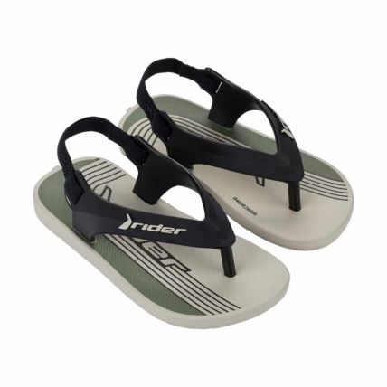 Chinelo Baby Rider Feel - 12439 - Bege/verde/preto - Atacado