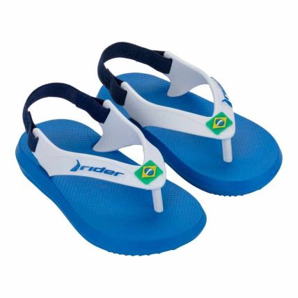 Chinelo Baby Rider R1 Brasil - 12676 - Azul/branco - Atacado