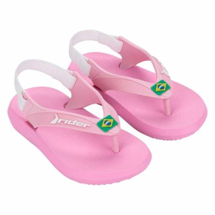 Chinelo Baby Rider R1 Brasil - 12676 - Rosa/rosa/branco - Atacado