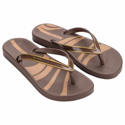 Chinelo Feminino Ipanema Anatomica Linea - 27518 - Marrom/marrom/cobre - Atacado