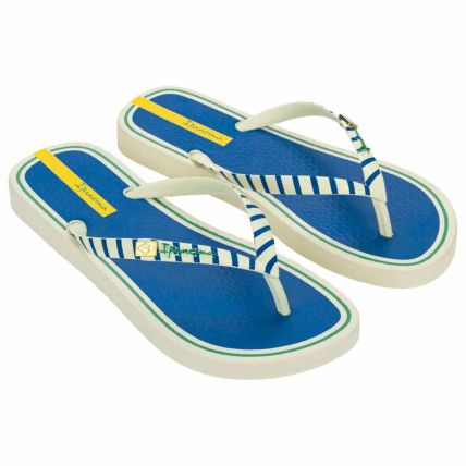 Chinelo Feminino Ipanema Brasil Core - 27594 - Bege/bege/azul - Atacado