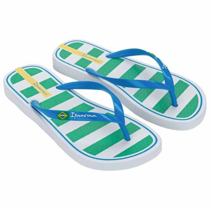 Chinelo Feminino Ipanema Brasil Core - 27594 - Branco/azul/verde - Atacado