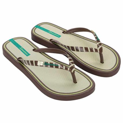 Chinelo Feminino Ipanema Brasil Core - 27594 - Marrom/marrom/bege - Atacado