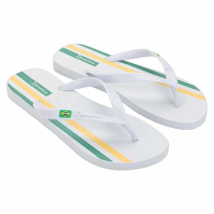 Chinelo Feminino Ipanema Brasil Light - 27453 - Branco/branco/verde - Atacado
