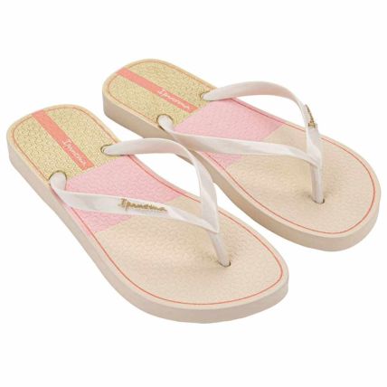 Chinelo Feminino Ipanema Daily - 27589 - Bege/dourado - Atacado