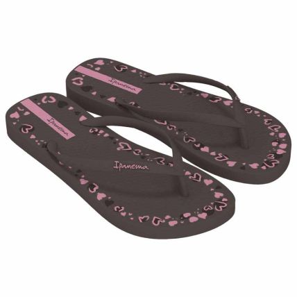 Chinelo Feminino Ipanema Day - 27321 - Marrom/marrom/rosa - Atacado