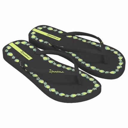 Chinelo Feminino Ipanema Day - 27321 - Preto/amarelo/verde - Atacado