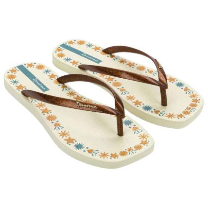 Chinelo Feminino Ipanema Edge Glitter - 27561 - Bege/bronze Glitter - Atacado