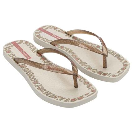 Chinelo Feminino Ipanema Edge Glitter - 27561 - Bege/glitter/rosa - Atacado