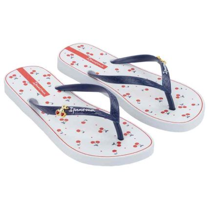 Chinelo Feminino Ipanema Fashion Print - 27562 - Branco/marinho/vermelho - Atacado