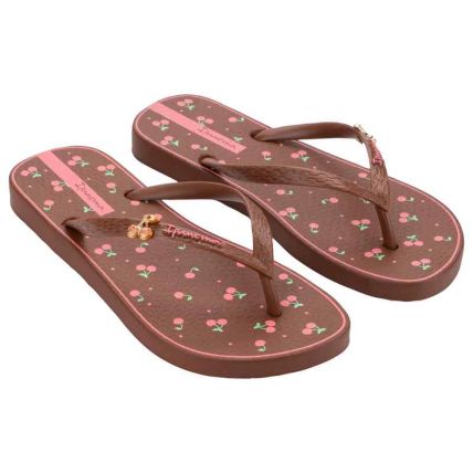 Chinelo Feminino Ipanema Fashion Print - 27562 - Marrom Licor/rosa - Atacado