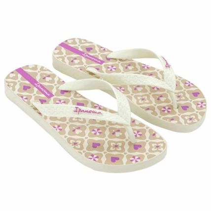 Chinelo Feminino Ipanema Happy - 25279 - Bege/lilas - Atacado