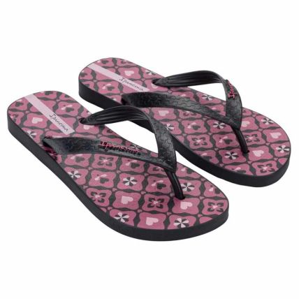 Chinelo Feminino Ipanema Happy - 25279 - Preto/rosa - Atacado