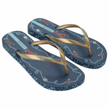 Chinelo Feminino Ipanema Navy - 27220 - Azul/ouro/laranja - Atacado