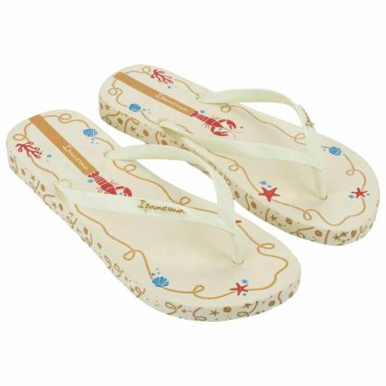 Chinelo Feminino Ipanema Navy - 27220 - Bege/bege/vermelho - Atacado