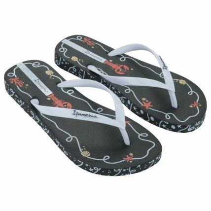 Chinelo Feminino Ipanema Navy - 27220 - Preto/branco/vermelho - Atacado