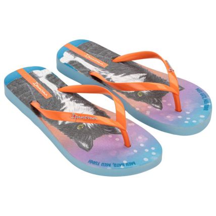 Chinelo Feminino Ipanema Pets Pop - 27540 - Azul/laranja - Atacado