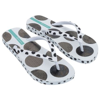 Chinelo Feminino Ipanema Poa Pop - 27617 - Branco/preto/sereia - Atacado