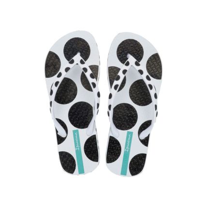 Chinelo Feminino Ipanema Poa Pop - 27617 - Branco/preto/sereia - Atacado