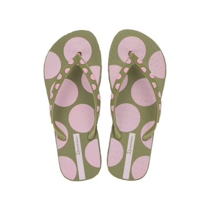 Chinelo Feminino Ipanema Poa Pop - 27617 - Verde Olivia/rosa - Atacado