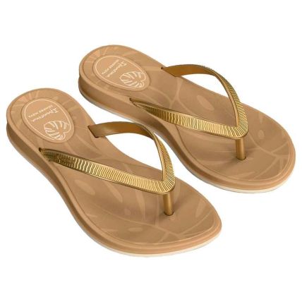 Chinelo Feminino Ipanema Shine - 27570 - Bege Sabugo/ouro - Atacado