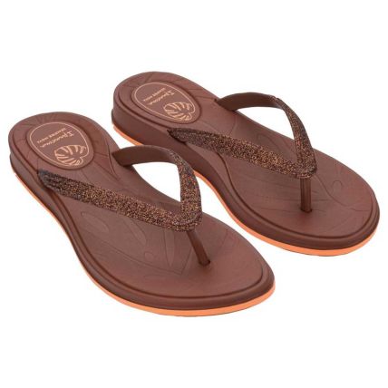 Chinelo Feminino Ipanema Shine Max - 27597 - Marrom Licor/dama - Atacado
