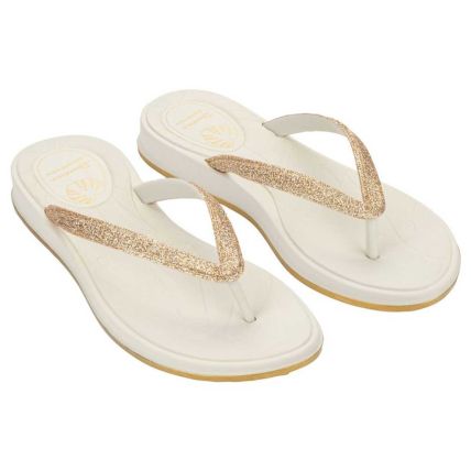 Chinelo Feminino Ipanema Shine Max - 27597 - Off White/dourado - Atacado