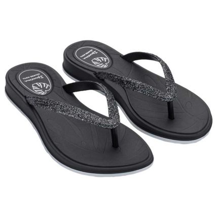 Chinelo Feminino Ipanema Shine Max - 27597 - Preto/prata - Atacado
