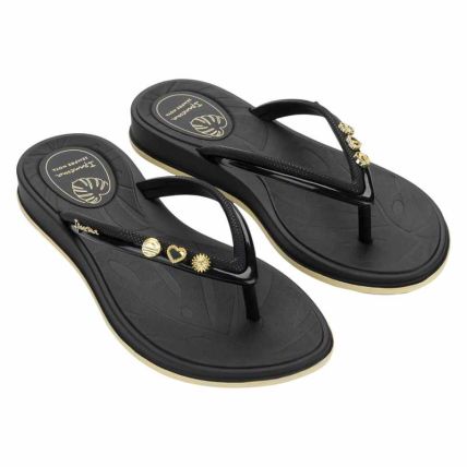 Chinelo Feminino Ipanema Shine Pin - 27573 - Preto/manteiga - Atacado