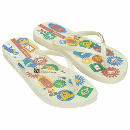 Chinelo Feminino Ipanema Vibra - 27505 - Bege/bege/laranja - Atacado