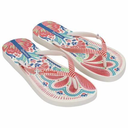 Chinelo Feminino Ipanema Vibra - 27505 - Bege/bege/vermelho - Atacado