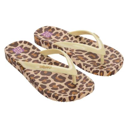 Chinelo Feminino Zaxy Prints - 19517 - Amarelo Manteiga/onça - Atacado
