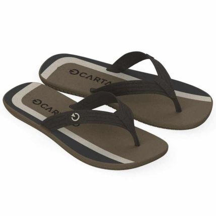 Chinelo Infantil Cartago Atlanta - 11841 - Marrom/bege/preto - Atacado